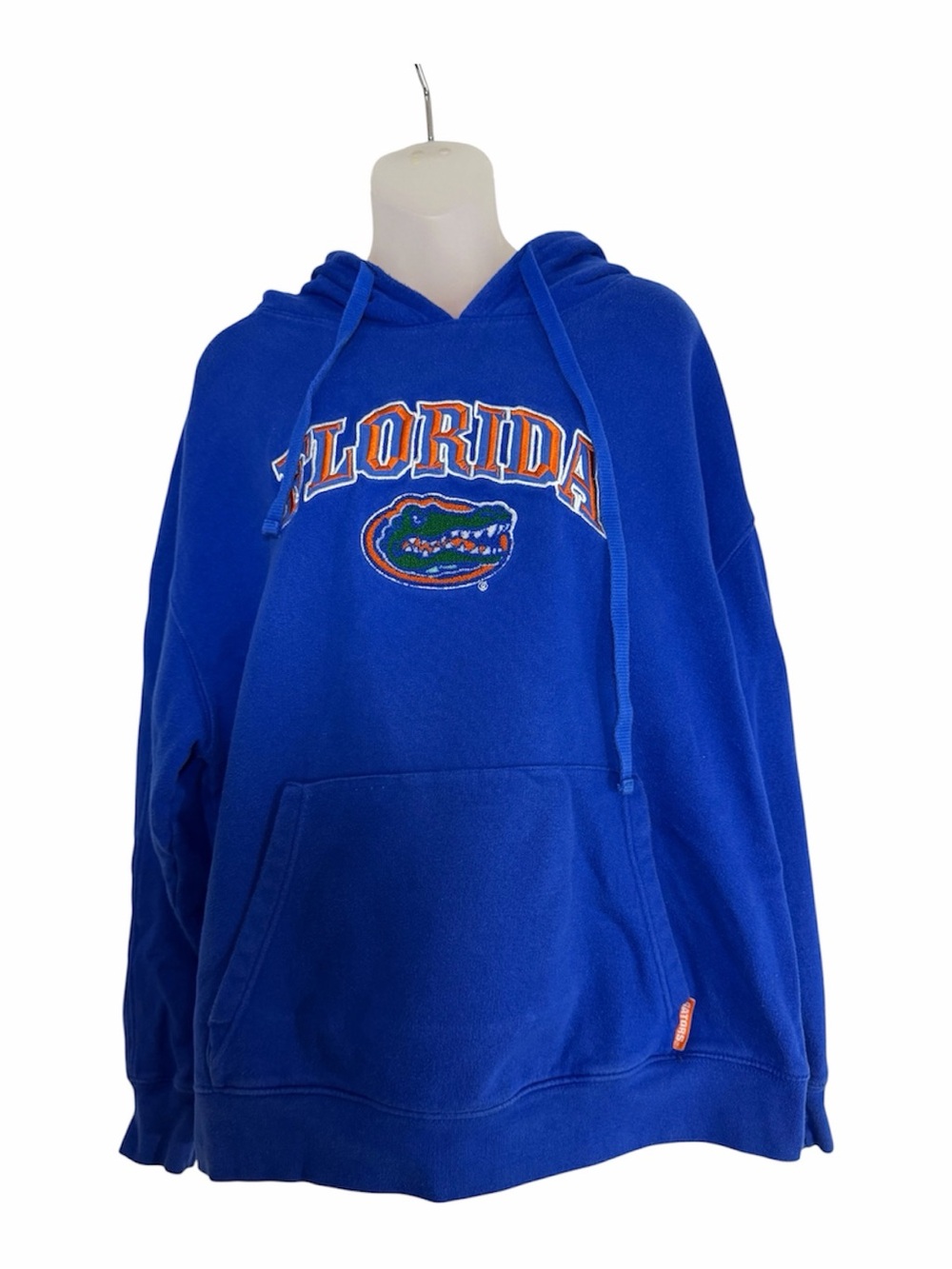 Vintage 90s Florida Gator Hoodie Blue Embroidered Logo Coastal Sport Men’s XL